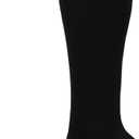 HAPIU Merino Wool Soft Compression Socks for Women & Men, 15-20 mmHg, Plus Size Knee High Stocking for Nurses, Pregnancy, Travel, Flight, S/M