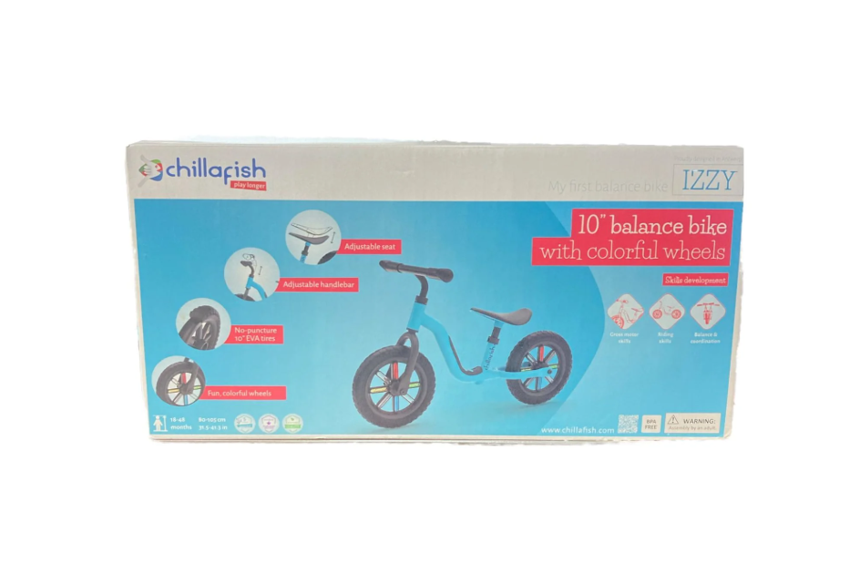 IZZY 10" Balance Bike with Colorful Wheels Blue