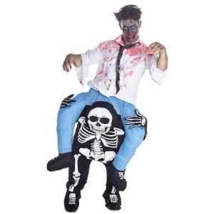 Unisex Piggy Back Skeleton Piggyback Costume - With Stuff Your Own Legs, One Size