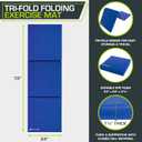 ProSource Tri-Fold Folding Thick Exercise Mat 6x2 with Carrying Handles for MMA, Gymnastics, Stretching, Core Workouts