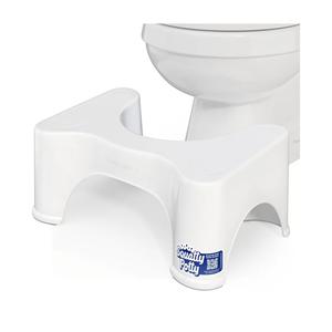 Squatty Potty The Original Bathroom Toilet Stool Height, White, 9 Inch (Pack of 1)