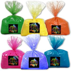 Color Blaze Color Run Powder - 5 lbs of Each Color - Pink, Orange, Yellow, Green, Blue, Purple - Non-Toxic, Washable Color Powder - Pack of 6 Bags - 30 Pounds in Bulk