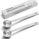2PCS 1TSP(5ML) 18/8 Stainless Steel Measuring Spoon, Metal Measure Scoop for Dry and Liquid Spices, Must-have for Kitchen