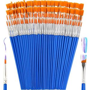 ZRLEI Small Paint Brushes Bulk, 160 Pcs Flat Tip Round Acrylic Paint Brushes for Kids Classroom Acrylic Watercolor Canvas Face Painting Touch Up ZRLEI Small Paint Brushes Bulk, 160 Pcs Flat Tip Round Acrylic Paint Brushes for Kids Classroom Acrylic Watercolor Canvas Face Painting Touch Up