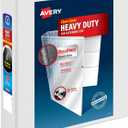 Avery Heavy-Duty View 3 Ring Binder, 2" One Touch Slant Rings, Holds 8.5" x 11" Paper, 1 White Binder (05504) (Regular)