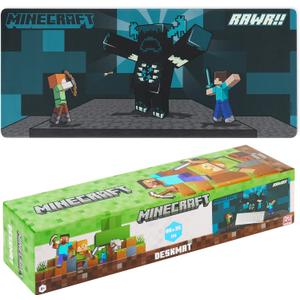 Minecraft Desk Pad for Kids and Teenagers, Non-Slip Desk Mouse Mat 80 x 35cm - Gamer Gifts (Blue)