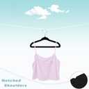 BAGAIL 50 Pack Kids Velvet Hangers 11 Inches Children's Clothes Hangers Non-Slip Baby Hangers for Infant/Toddler (Black)