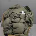 WRENSONGE Queen Comforter Set- 7 Pieces Soft Olive Green Bed in a Bag with Fitted Sheet, Flat Sheet, 2 Pillow Shams, and 2 Pillowcases- Warm Bedding Sets Queen for All Season