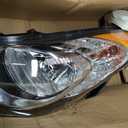 Headlight Assembly for Hyundai Elantra 2011 2012 2013, Driver Side Halogen Headlamp with Clear Lens Black Housing Amber Reflector (All Bulbs Included), 1 PC,92101-3y000 HY2503161