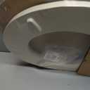 Mayfair Padded Toilet Seat, Cushioned Soft Vinyl over Wood Core Seat, Secure Hinges, Easy Clean, Made in USA, Round, Bone