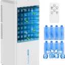 Portable Air Conditioners, 3-IN-1 Evaporative Air Cooler,Cooling Fans that Blow Cold Air with 60 Oscillation,9H Timer,3 Modes & 12 Speeds, 8 Ice Packs, Windowless Portable AC for Room,Bedroom,Office