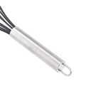 Amazon Basics Stainless Steel and Silicone Non-Stick Coated Whisk Set for Beating and Whisking, Dishwasher Safe, 8", 10", and 12", Pack of 3, Black