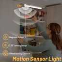 6 Pack Under Cabinet Light,Motion Sensor LED Lights with Magnetic 8 inchRechargeable Indoor Wireless Closet Lights for,Stairs Cabinet,Kitchen, Large