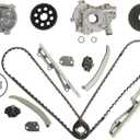 9-0387SA 4.6L Timing Chain Kit W/Guide Tensioner & Oil Pump & Water Pump Fit For Ford F-150 F-250 E-150 Econoline Club Wagon Expedition 4.6L 1997-2001 F5A2-6600B AW4122