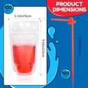 Pouches Compatible with Caprisun,Food Grade Seal-Tight and Reusable,Pouches Empty Compatible with Caprisun,Ideal for Sustainable Hydration,300ml(10oz),Straw included,100Packs