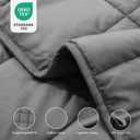 Smart Queen Weighted Blanket 25lbs (78”x85”,Grey) King Size Soft Cooling Heavy Blanket for Sleeping, Breathable All Season Comfort with Premium Glass Beads,Machine Washable
