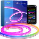 Lepro N1 AI Smart RGB Rope Lights for Christmas, Personalized AI Lighting Designer, LightBeats Music Sync, Color Segment DIY, Voice Control Via App, 32.8ft Wi-Fi & Bluetooth LED Strip Lights