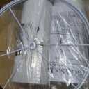 Set of 2 Pure White Linen Drum Lamp Shade 13" Top x 13" Bottom x 10" High (Spider) Contemporary Lamp Shades for Table Lamps & Bedside Lamps Replacement Lampshade - GO&SO - Assembly is Required
