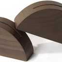 UNIQOOO 10 Set 2" Arch Walnut Wood Stand with Cards |1.2mm Slot, for Name Cards, Solid Wood Place Card Holder, Photo Display Stand | for Event Decor, Retail Shop, Cafe Restaurant Menu, Business Card, Name Tag