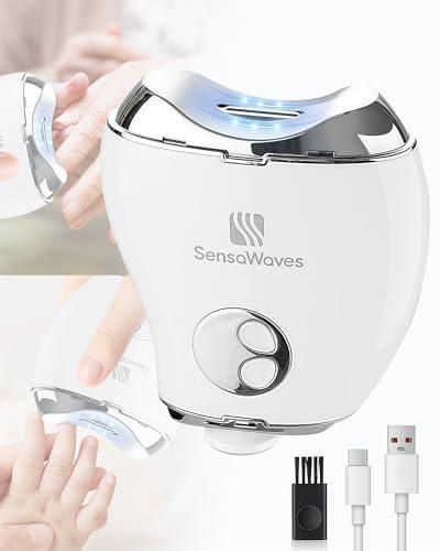 3-in-1 Electric Nail Clipper for Baby & Adults, USB Rechargeable Trimmer with LED Light, Polisher and Storage Container, Adjustable Speeds Nail Clipper for Kids, Seniors & Caregivers (Safe & Quiet)
