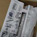 Patio Sliding Glass Door Handle Set with Mortise Lock 45 Keyway, Non-Keyed Offset Position Zinc Diecast I/E Pull Handles, Fits 3-15/16" H.C., 1-3/8" to 2-1/4" Thick Doors, Non-Handed, White