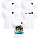 Joyclub 5 Pack White Blanks T Shirts Polyester Bulk Unisex Sublimation Shirts Wholesale Items Crew Neck Short Sleeve for Heat Transfer Adults Clothes Advertising DIY Fun (M)