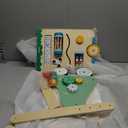 Wooden Baby Walker, 10 in 1 Baby Activity Center Walker Adjustable Wood Toddler Walker Push Walker Toy for Boys and Girls (BW001)
