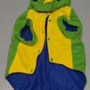 FLAdorepet Funny Halloween Large Dog Dinosaur Costume Outfits, Dog Pajamas Hoodie Winter Warm Pet Clothes Coat for Golden Retriever Pitbull (3XL, Green)