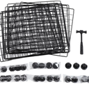 12 Panels Metal Dog Fence - Detachable and Portable Exercise Pen for Small Pets Ideal for Indoor and Outdoor Use for Dogs, Cats, and Rabbits – for Home, Camping