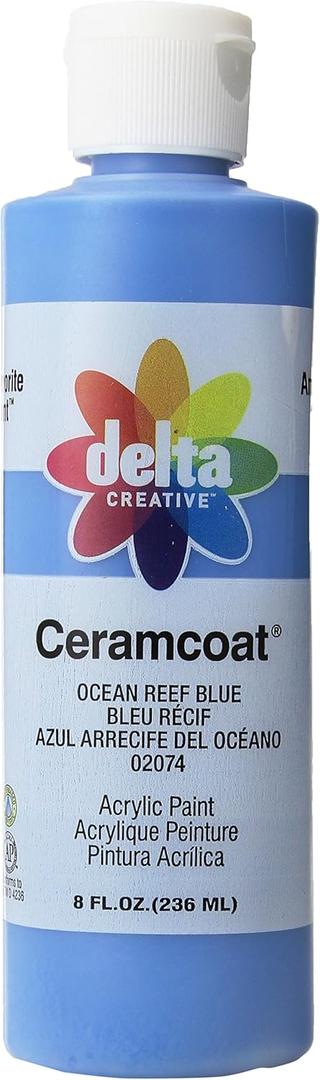 Delta Creative Ceramcoat Acrylic Paint in Assorted Colors (8 oz), , Ocean Reef Blue