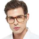 MARE AZZURO Oversized Bifocal Reading Glasses Men Blue Light Blocking Readers 1.75 (Tortoise)
