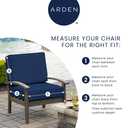 Arden Deep Seat Outdoor Chair Cushion Set (2-Pack), 24 in x 24 in, Weather-Proof, Rain-Proof, Fade Resistant Patio Cushion Set for Chair, Sofa, and Couch Sapphire Aurora Blue Damask