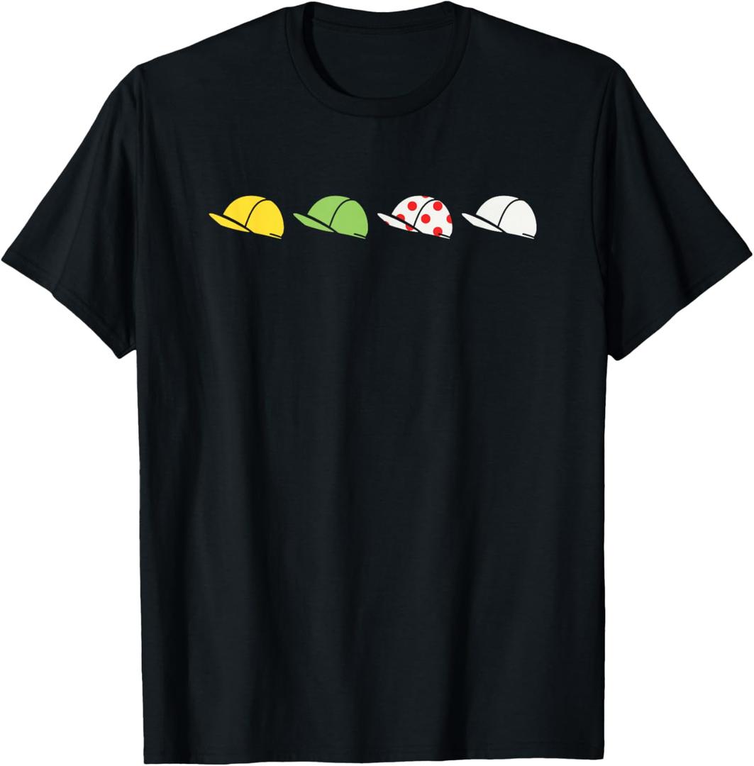 Tour France T Shirt Cycling Hats T-Shirt, Grey, Large