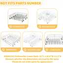 Allstare 808602302 Dishwasher Lower Rack Replacement for Frigidaire Kenmore Dishwasher Parts Lower Dishrack Assembly with 154174501 Wheels 154432602 FDB1050REB0 Dishwasher Bottom Rack -22" x 20.9", 22" x 20.9" x 6.3" 808602302