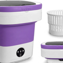 Portable Washing Machine, 16L Upgraded with Spin Basket Laundry Machine, 3 Cleaning Modes Suitable for Small Clothes, Foldable Design Ideal for Hotel, Campain, Apartment and Home, Purple