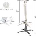 Coret Projector Drop Ceiling Mount, Universal Hanger Wall Mount Shelf Holder, Adjustable Height Pole Mount for Epson Optoma Benq, Holds up to 33 lbs (White)