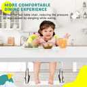 Acrylic Baby Footrest Compatible with Inglesina Fast Table Chair, Adjustable Baby Footrest for Hook On High Chairs, Sturdy Foot Rest Fit for Clip on Table Chairs with Tray (Chair not Included)