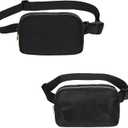 Waist Belt Bag Fashion Fanny Women and Men Gift Waist Pack With Adjustable Strap For Travel Running Hiking Walking Black+Camo Black