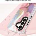for Galaxy S25 Case Gold Sparkle Glitter Marble Slim Shockproof Cover Phone Case for Samsung Galaxy S25 5G 6.2 inch Pink Purple