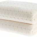 BAGNO MILANO Turkish Cotton Bath Towels, Hand Towels - Soft Plush Jacquard Collection - Highly Absorbent Towel Set (Cream, 2 pcs Bath Towel Set)