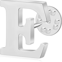 6 Pack Monogram Alphabet Letter E Brooch Pins, 0.8 inches Silver Initial Clothespins Lapel Pin Badge Collar for Men and Women Crafts, Custom Name, Accessories, Embellishment