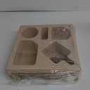 Couch Cup Holder Tray, Silicone Wooden Couch Caddy with Cup Holder for Snacks, Drinks, Remotes, Waterproof Cup Holder for Couch, Organizer, Couch Drink Holder (Beige)