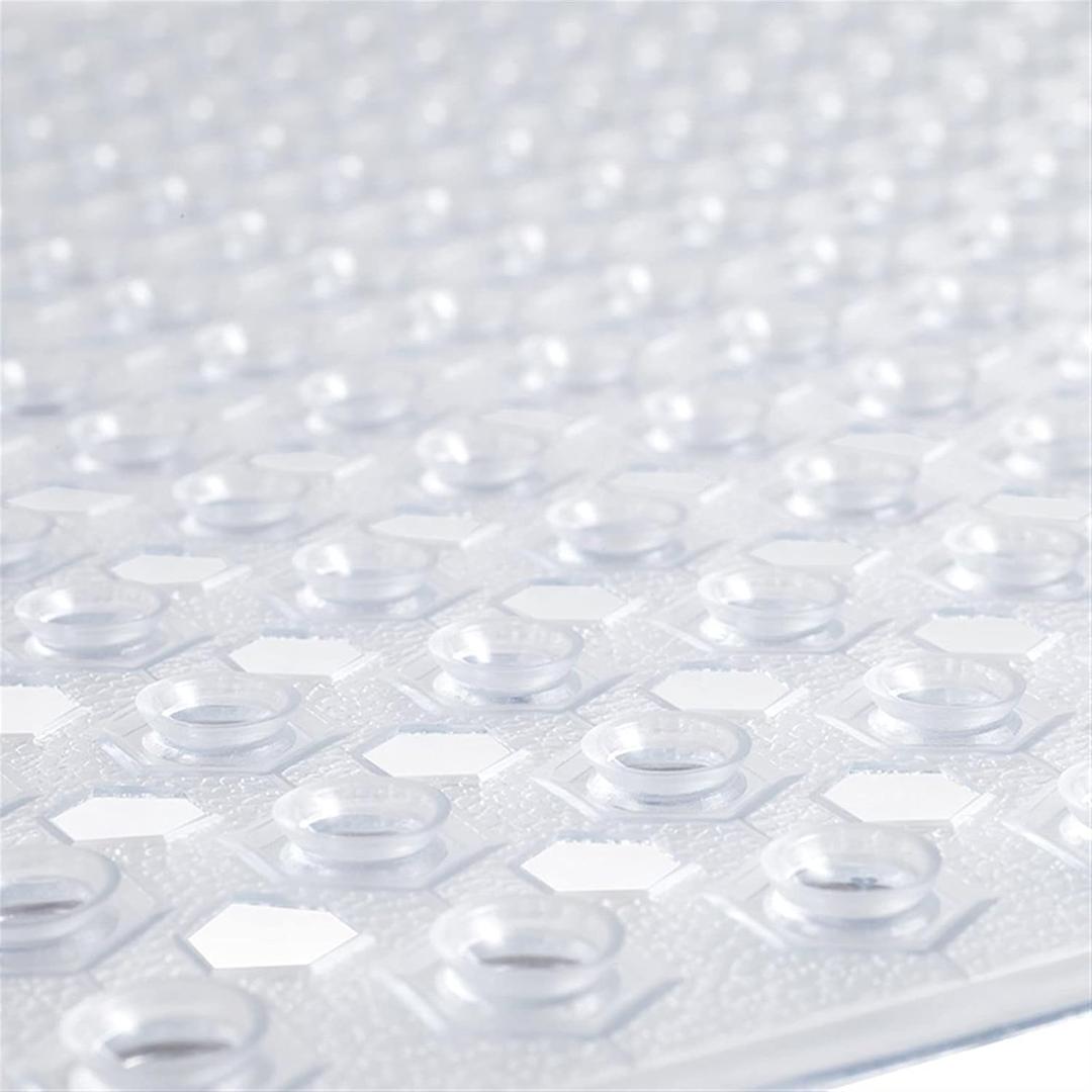 21"x21" Slip Resistant Shower Mat With Suction Cups
