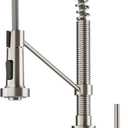 KRAUS Bolden Commercial Style 2-Function Single Handle Pull Down Kitchen Faucet in Spot-Free Stainless Steel, KPF-1610SFS