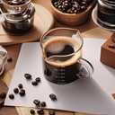 Espresso Cups 1 Pack, 75ML Espresso Shot Glass with Handle Double Spout Cups Clear Glass Measuring Cup Coffee Accessories Great for Making Coffee Desserts Salad Dressing