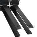 4 Pack - 14 inch Black Hidden L Shelf Bracket (1/5 Inch Thicked) Iron Floating Shelf Brackets Rustic Industrial Metal Brackets for Shelf Support
