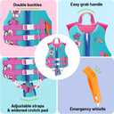 HeySplash Toddler Swim Vest, Kids Swimming Jacket Toddler Floaties with Adjustable Strap, Float Jacket for Puddle Pool Jumper, Beach, Boating, Learn to Swim Aid Fits 6-9Years/50-80Lbs, Lake Blue