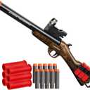Safe Toy Double Barrel Gun for Boy with Ejecting Shell Soft Bullets,Realistic Model Shotgun Toys Foam Blaster Play Gun Toy with Soft Bullet Look Real Hunting Action for Children (MINIGUN)