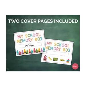 PreSchool Memory Box, Paper and assignment Storage and memory Container