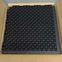 16 PCS Modular Interlocking Cushion Interlocking Floor Tiles with Hole Drainage Mat 10" x 10" Non Slip Pool Deck Mat Outdoor for Drain Deck Pool Patio Shower Kitchen Balcony (Black)